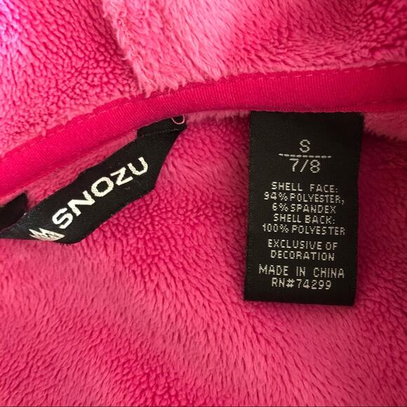 Snozu  pink grey water repellant faux fur lining hooded coat size small - Picture 9 of 9